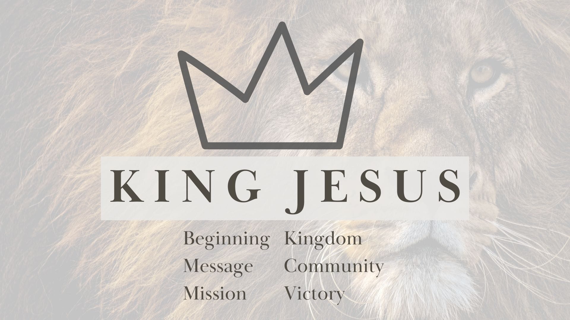 King Jesus: The Gospel of Matthew