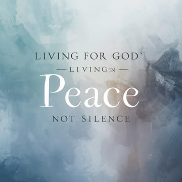 Living In Peace Without Staying Silent